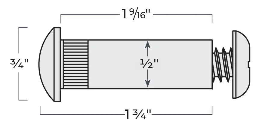 Zinc Plated Steel Fire Door Thru-Bolts
